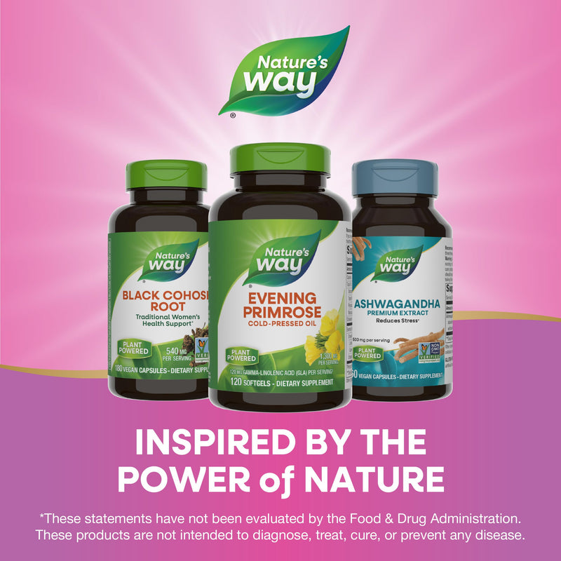 [Australia] - Nature's Way Evening Primrose Oil, Cold Pressed, 120 mg GLA per Serving‡, 120 Softgels (Packaging May Vary) 120 Count (Pack of 1) 
