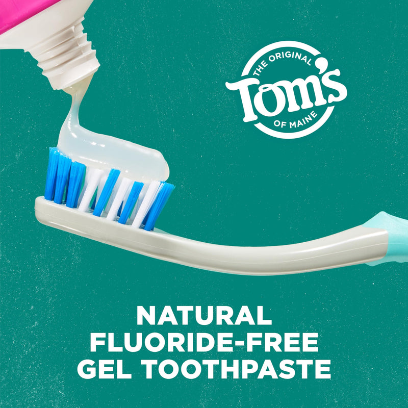 [Australia] - Tom's of Maine Antiplaque and Whitening Fluoride Free Natural Toothpaste Gel, Vegan, Spearmint, 4 Ounces (3 Pack) 