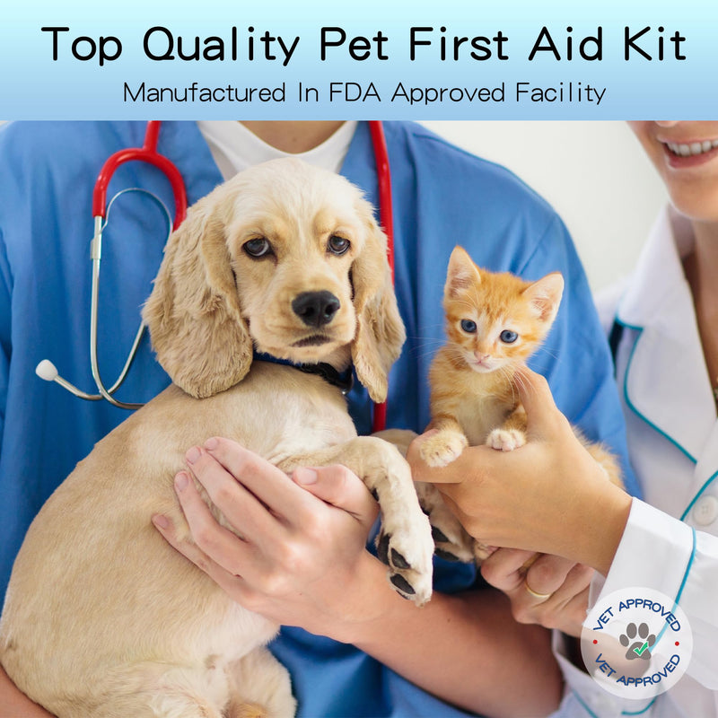 Dog First Aid Kit, Waterproof Pet First Aid Kit for Dog Groomer Car Camping, Pet Grooming Emergency First Aid Kit with Tick Remover, Slip Leash for Home Office Travel Pink - PawsPlanet Australia
