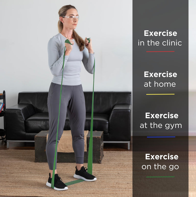 [Australia] - THERABAND Professional Latex Resistance Bands For Rehabilitation, Portable Fitness and Workout, Home Exercise, 5 Foot, Green, Heavy, Level 4, Individual Package Level 4 / Extra Heavy - Green 