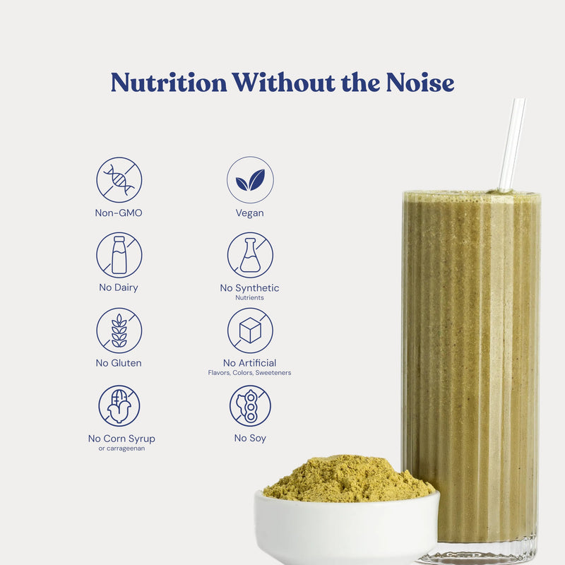Field Theory Whole Food Nutrition Shake | Vanilla Bean & Nut | 26g Plant Protein, 11g Fiber, 25 Vitamins and Minerals from Whole Food Ingredients | Vegan, Gluten Free, Non-GMO | Pack of 5 Travel Size Packs (5 Individually Packed Servings)