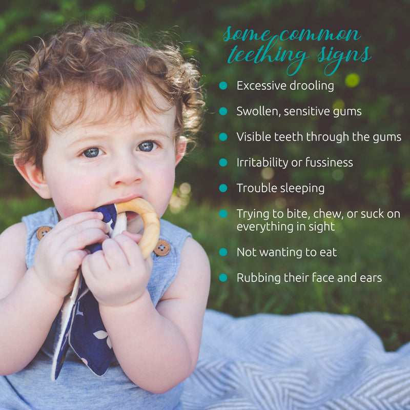 [Australia] - Certified Organic Teething Oil - Ease Teething Discomfort & Sore Gums Quickly & Effectively - Natural Vegan Botanical Ingredients - 2 oz Bottle with Glass Dropper - Baby Teething Relief 
