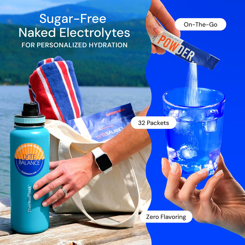 Powder 32 Double Strength Packets, Naturally Salty Electrolyte Drink Mix w/Sodium, Potassium & Magnesium | Daily Hydration, Muscle Recovery, Immune Support | Keto, Paleo, No Sugar