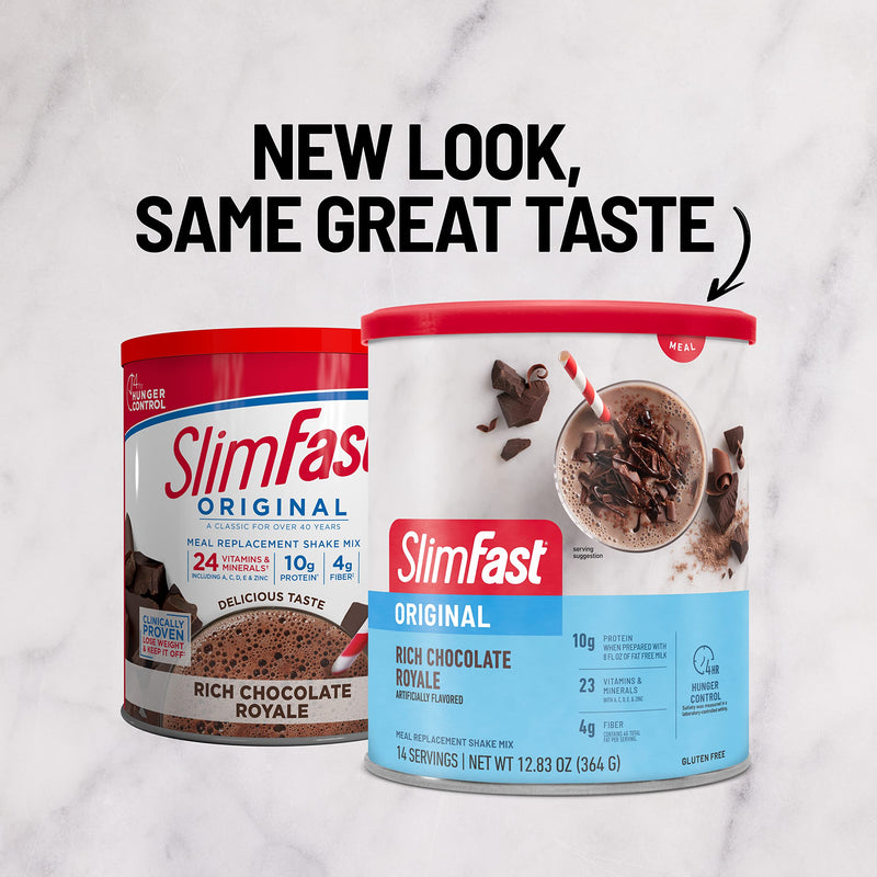 [Australia] - SlimFast Meal Replacement Powder, Original Rich Chocolate Royale, Weight Loss Shake Mix, 10g of Protein, 14 Servings (Packaging May Vary) 12.83 Ounce (Pack of 1) 