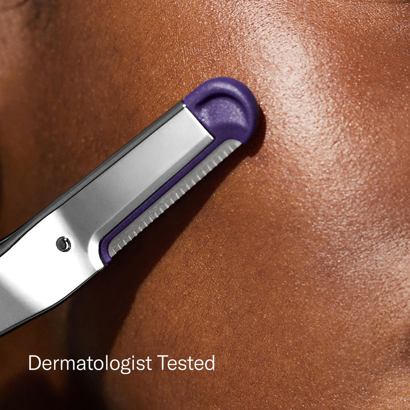 [Australia] - Flamingo Dermaplane Razor Kit, Includes 1 Dermaplane Handle with Blade Cover and 4 Refillable Razors Starter Kit 
