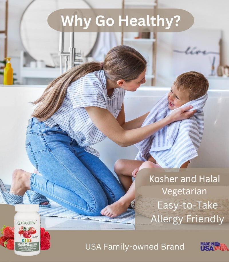 [Australia] - Go Healthy Multivitamin Gummies for Kids, Vegetarian Gummy Vitamins, Non-GMO, Gluten Free, Kosher & Halal - 30 Servings 