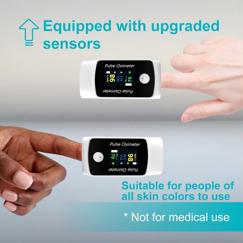 [Australia] - Bluetooth Fingertip Pulse Oximeter with Respiration Pressure,High Accuracy O2 Meter for All Skin, Portable SPO2 & Pulse Rate Monitor for Children Adults,Carry Bag and Lanyard Included 