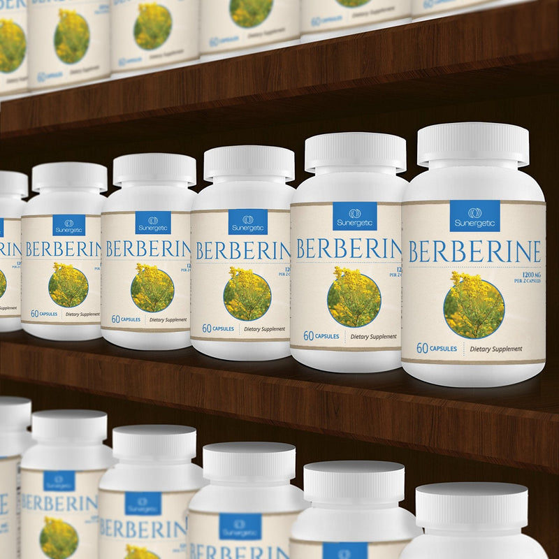 [Australia] - Sunergetic Premium Berberine Supplement - 1200mg of Berberine Per Serving - Berberine HCL Supplement Non-GMO - Immune Support- 60 Berberine Capsules 