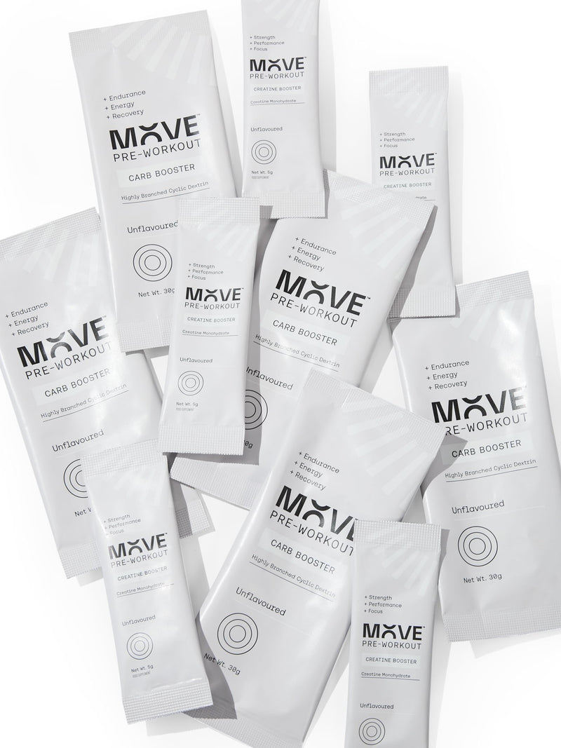 Move Pure Creatine Monohydrate Powder - Unflavoured Pure Creatine Powder Supplement for Women & Men - Micronised Vegan Creatine Improves Strength,Power & Recovery 300g (30 Creatine Sachets) 30 Creatine Sachets