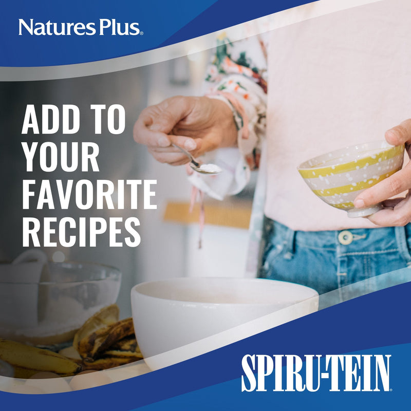 [Australia] - NaturesPlus SPIRU-TEIN Shake - Banana Flavor - 1.2 lbs, Spirulina Protein Powder - Plant Based Meal Replacement, Vitamins & Minerals For Energy - Vegetarian, Gluten-Free - 16 Servings 1.2 Pound (Pack of 1) 