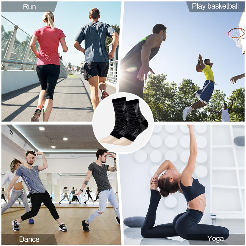 [Australia] - hautllaif 2 pairs of orthopedic compression socks, compression socks for men and women for the night L/XL-2 pairs of nylon 