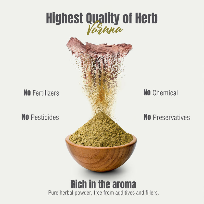 Varuna Powder – Crataeva Nurvala – Prostate Health – Support Prostatic, Kidneys, Gall Bladder and Urinary Tract Health – Non GMO, Organic, Vegan – 454 GMS