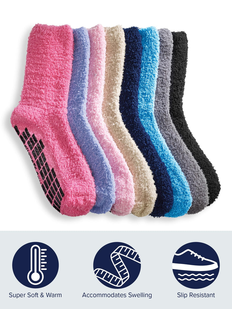 [Australia] - Silverts Men’s and Women’s Diabetic Gripper Non Skid Hospital Slipper Socks for Seniors - Clothing for Elderly X-Large Lavender 