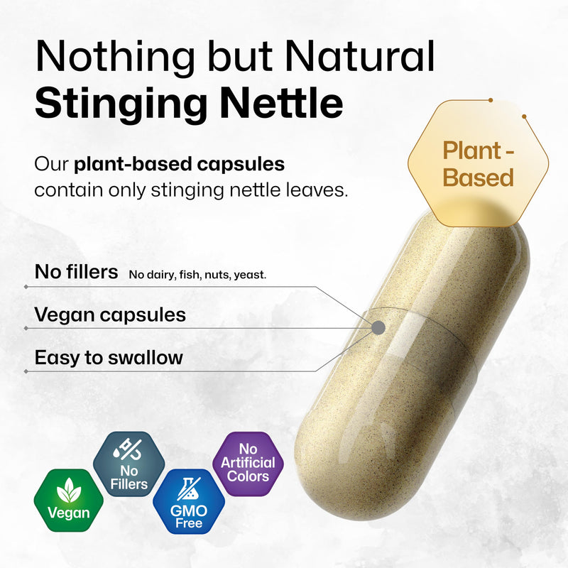 [Australia] - BIO KRAUTER Stinging Nettle Capsules 1200 mg - 250 Natural Urinary Tract & Overall Support Caps - Nettle Root Powder (Urtica Dioica) - Non GMO 250 Count (Pack of 1) 