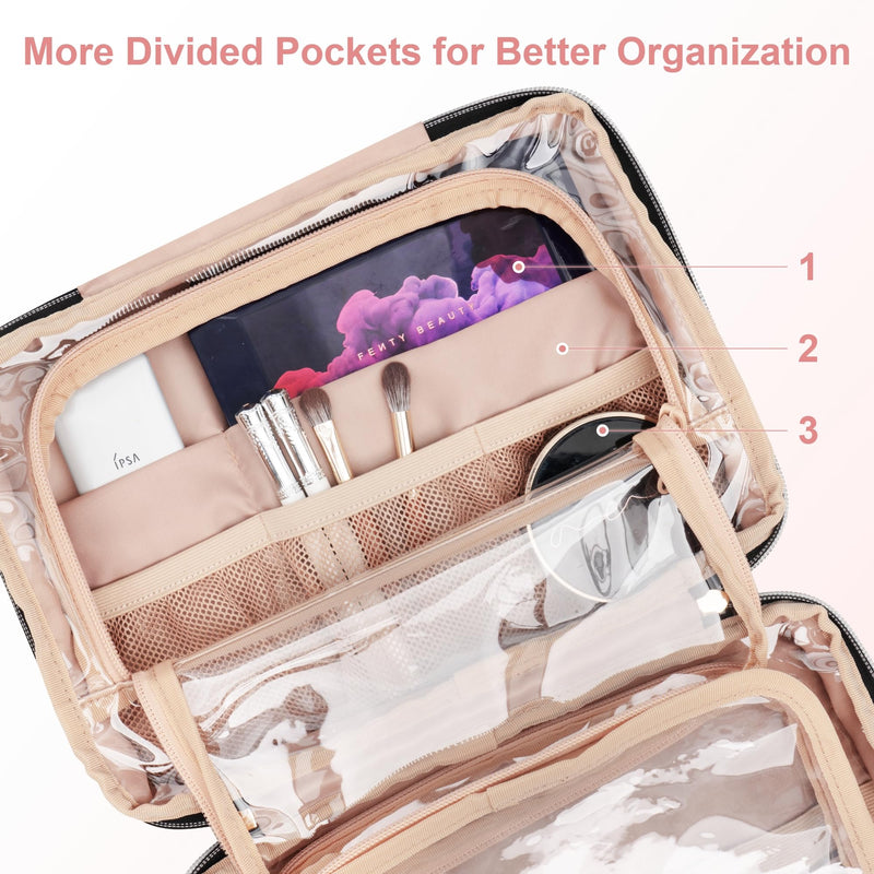 Everfun Hanging Travel Toiletry Bag for Women and 15 Can Insulated Double Deck Lunch Bag for Women Bargain Combination