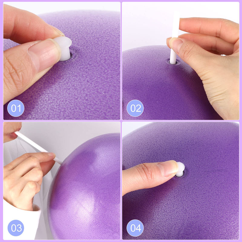 [Australia] - Pilates Ball, 9 Inch Small Exercise Ball Workout Ball Core Ball Anti-Burst Small Yoga Ball purple 