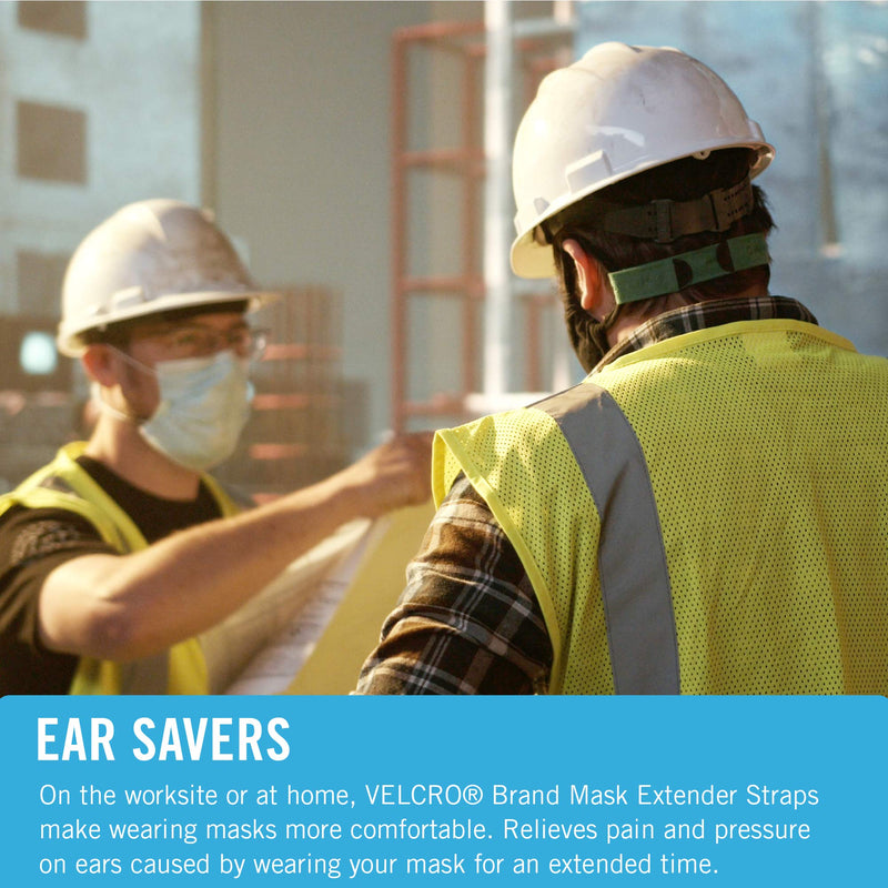 [Australia] - VELCRO Brand Face Mask Extender Straps 4pk Multi-Color, 12” x 1” Comfortable and Adjustable Ear Savers, VEL-30086-USA 