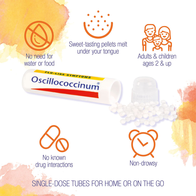 Boiron Oscillococcinum for Relief from Flu-Like Symptoms of Body Aches, Headache, Fever, Chills, and Fatigue - 30 Doses 30 Count (Pack of 1)