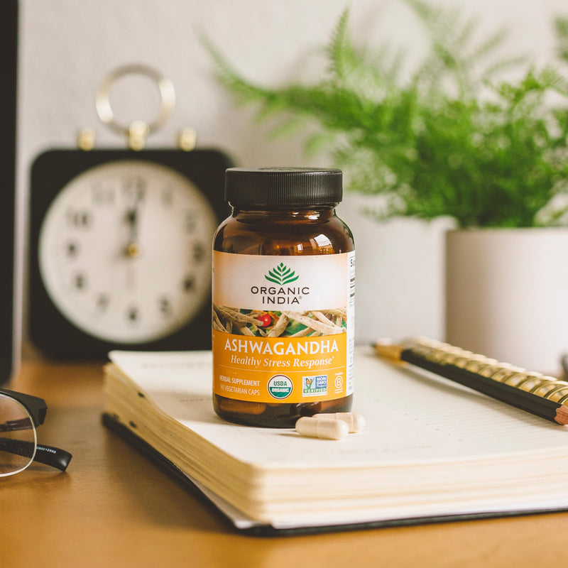 [Australia] - ORGANIC INDIA Ashwagandha Capsules - Organic Ashwagandha Supplement - Vegan Ashwagandha Root, Gluten-Free, Kosher, Non-GMO, Supports Stress Relief, Energy, and Sleep - 90 Capsules 90 Count (Pack of 1) 