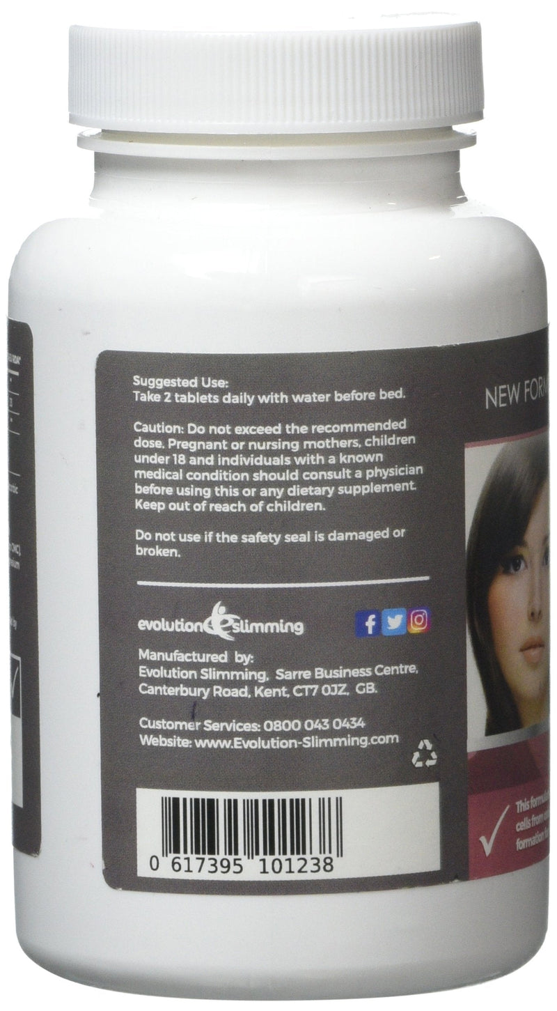 Hydrolysed Collagen High Strength 1,000mg for Hair, Skin & Nails, 60 Tablets, Evolution Slimming
