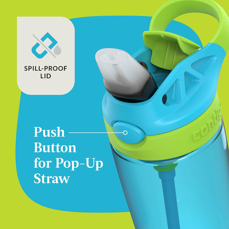 [Australia] - Contigo Aubrey Leak-Proof Spill-Proof Water Bottle, 20oz. 2 Pack, Blue Rasperry/Cool lime & Blueberry/Juniper Blue Raspberry/Cool Lime & Blueberry/Juniper 20 oz 