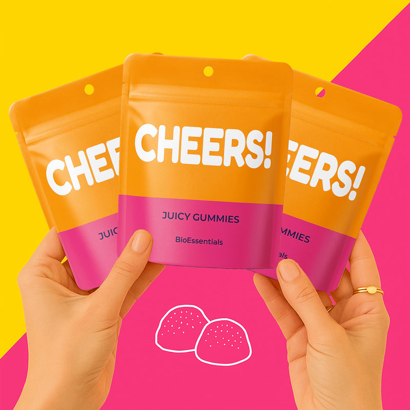 Cheers! Pre-Game – Post-Celebration Recovery Gummies – 910mg DHM & Vitamin C – Liver & Antioxidant Support – Blue Ginger 120mg & Turmeric + B-Complex Zinc – 18 Individual Packs
