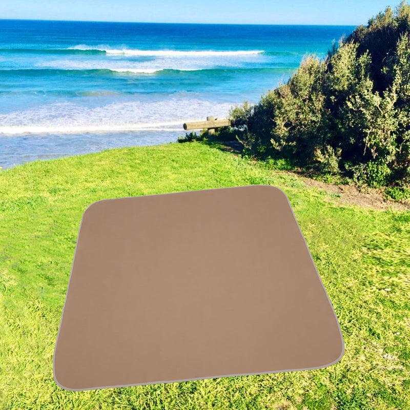 [Australia] - Baby Splat Mat for Under High Chair/Arts/Crafts, Triluby 51" Waterproof Non Slip Food Splash Mat for Eating Mess, Washable Weaning Mat Reusable Spill Floor Protector (Brown) Brown 