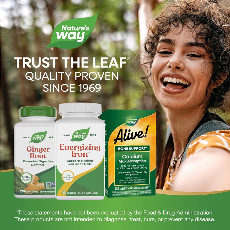 Nature's Way Energizing Iron, Supports Healthy Red Blood Cells*, 8 mg Iron & 200 mcg Vitamin B12 per 2-Softgel Serving, No Gluten, 90 Softgels (Packaging May Vary)