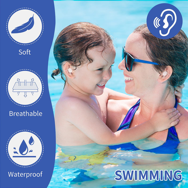 [Australia] - 60 Pieces Ear Covers for Shower, Waterproof Ear Stickers Ear Covers for Swimming Shower Ear Protectors with Waterproof Cotton Ear Plugs for Shower Surfing Snorkeling and Other Water Sports 60 Pieces 