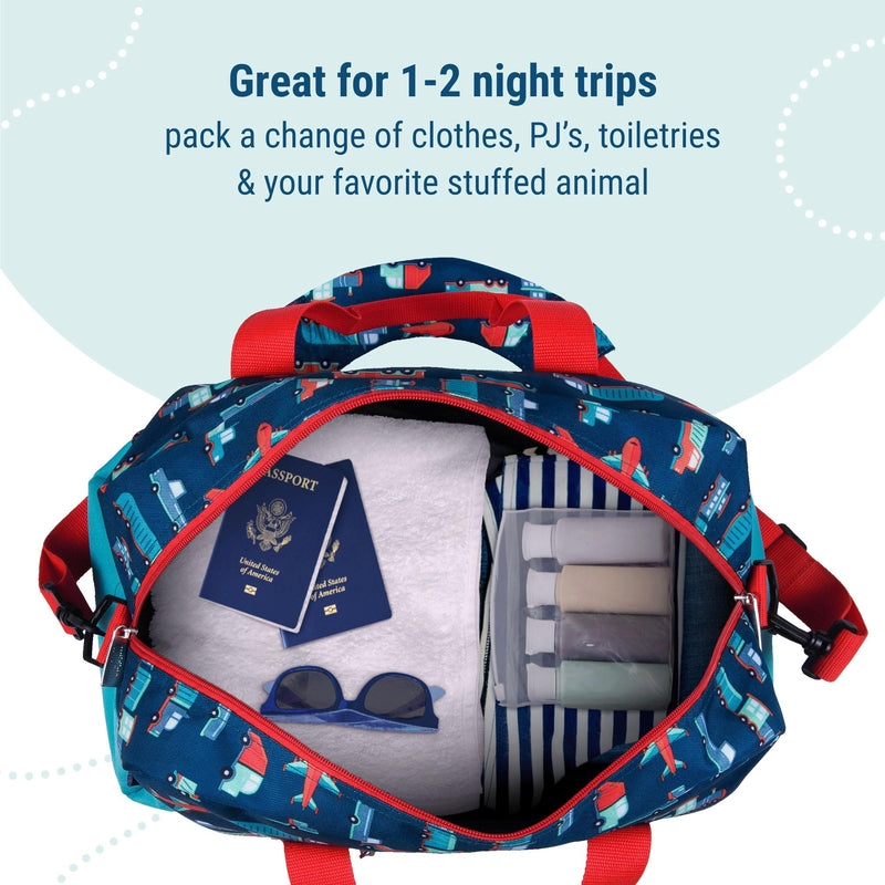 Wildkin Overnighter Duffel Bag and Go Fish! Card Game Bundle: Dive into Fun - Playful Adventures Packed and Ready to Go (Transportation)