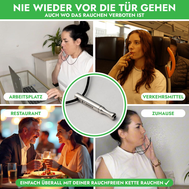 [Australia] - F.MERZCA® Premium smoking cessation aid chain - WITH MORE RESISTANCE for quitting smoking, smoking cessation, smoke-free aid, chain original anti-smoking support silver 