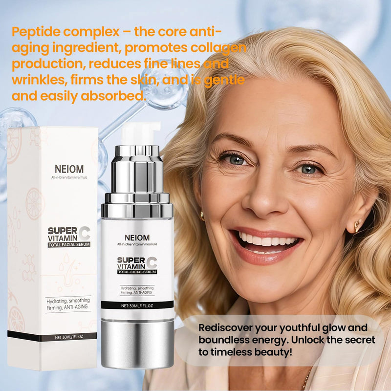 Super Vitamin C Face Serum for Women over 70,Anti-Aging, 1 fl oz | Hydrating Brightening Formula - Vitamin C, Hyaluronic Acid, Vitamin E, Caffeine - Face Lift Serum for Wrinkles, Dark Spots White-Pack of 1
