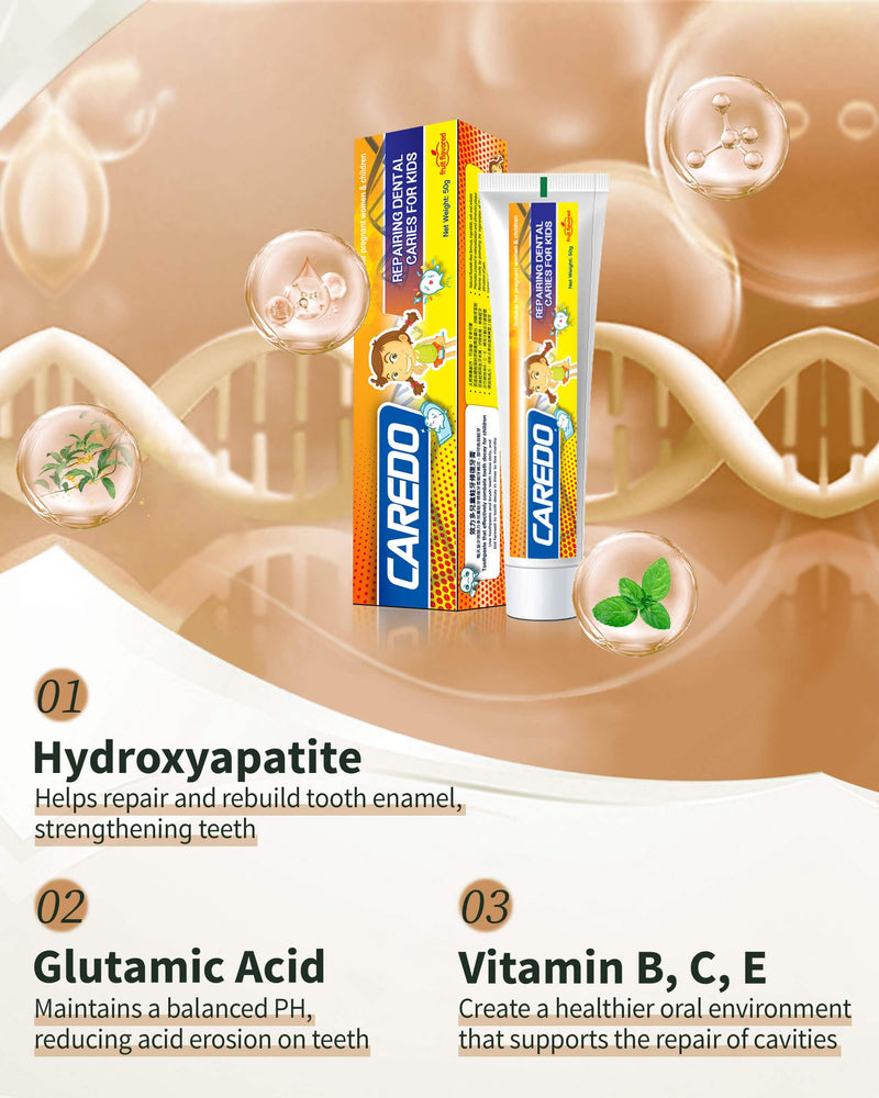 [Australia] - Kids Hydroxyapatite Toothpaste for Reversing Cavities, Fluoride-Free Home Cavity Repair, Safe Toddler & Baby Toothpaste for Enamel Repair, Tooth Decay Repair Remineralizing Treatment Fruity 2Tube 1.75 Ounce (Pack of 2) 