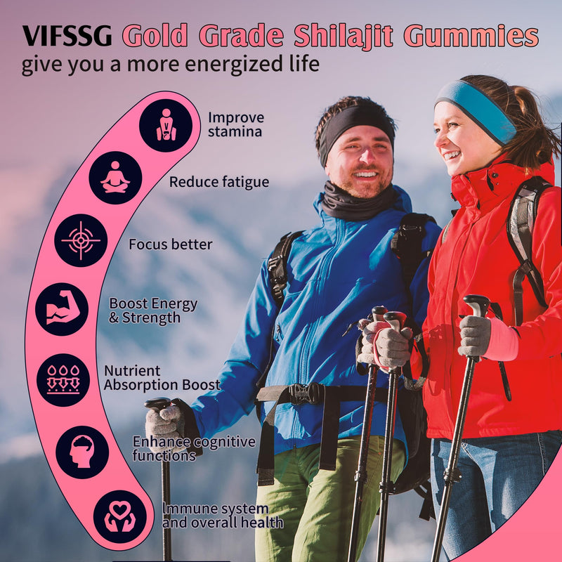 [Australia] - Shilajit Gummies, 3000 Mg Shilajit Pure Himalayan Organic with Ashwagandha, Turmeric Sugar-Free Gummies for Men and Women, Shilajit Supplement, Non-GMO Nature Shilajit for Energy, 60 Gummies 