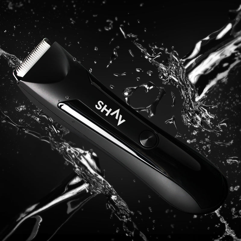 [Australia] - SHAV™ CutFree™ intimate razor for men, waterproof electric trimmer, wet/dry hair trimmer with interchangeable ceramic blade module, body groomer for intimate and body hair, men's care razor 