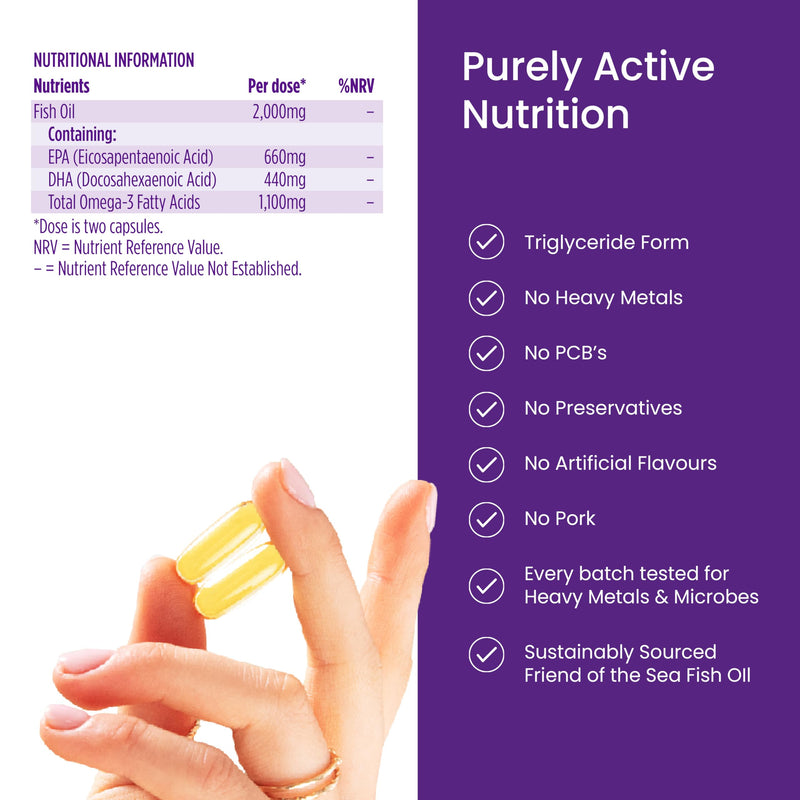 Proceive Omega 3 Conception for Men & Women Trying for a Baby - EPA & DHA High Strength Pure Fish Oil Tablets - 60 Capsules - 2000mg Fish Oil per Dose - Sustainably Sourced, No PCBs, No Heavy Metals Omega 3 Conception: Men & Women (60 Capsules)