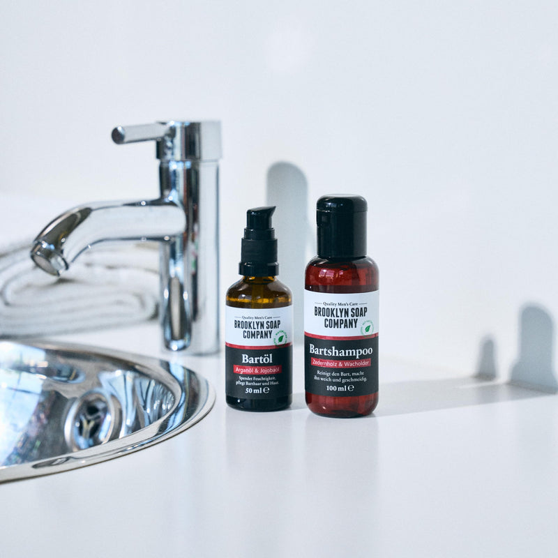 [Australia] - Brooklyn Soap Company Beard Care Set - The value set for men · Beard shampoo & beard oil with gin and tonic scent · Brooklyn Soap Company 