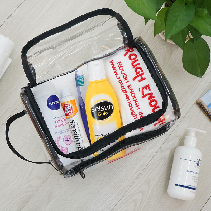 Rough Enough Clear Toiletry Bag For Toiletries Accessories
