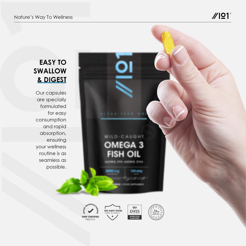 Omega 3 Wild-Caught Fish Oil 2000mg - 660mg EPA 440mg DHA - 240 Softgels - No Additives — Resealable and Recyclable Pouch by Alpha01 1 count (Pack of 240)