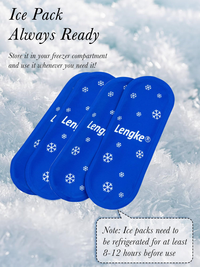 [Australia] - Leng Ke Ice Packs, TSA Approved Ice Packs for Insulin Cooler Travel Case (4 Packs) 4pcs Ice Packs 