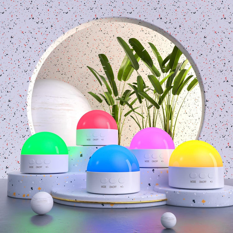 [Australia] - Kintion 2pcs Portable LED Night Light for Kids and Adult Bedside(with RGB Mode), Dimmable Warm/Red 6 Color Light Nursery Night Lamp, Soft Eye Caring Night Light for Baby Breastfeeding and Sleep Aid 2 Pcs 