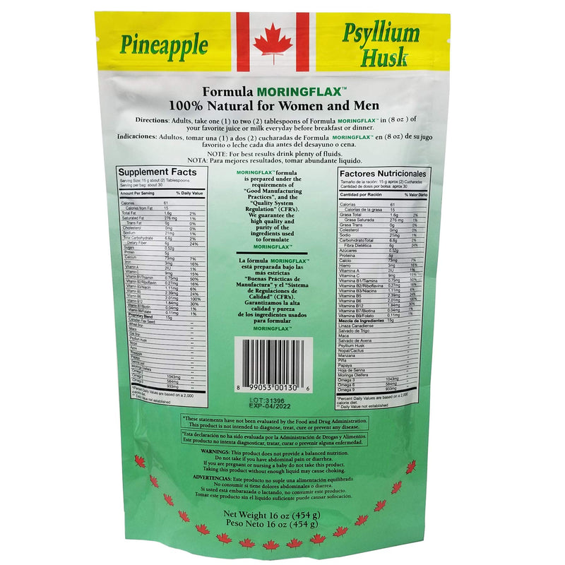 [Australia] - Bag Formula 100 Natural Canadian Flax Seed with Garcinia Cambogia and Moringa Oleifera Bag, Tan, 16 Ounce 