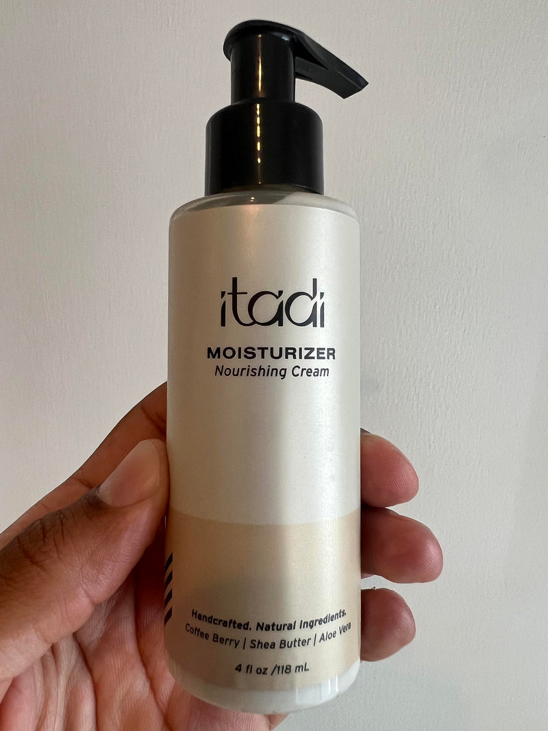 ITADI Organic Natural Daily Face Moisturizer Cream | Coffee Berry, Aloe Vera & Shea Butter Infused Hydration | Soothing for Dry Skin | Lightweight Face Cream With Vitamins + Aloe Vera - 4 fl oz 4 Fl Oz (Pack of 1)
