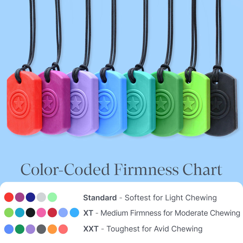 [Australia] - ARK Super Star, Chew Necklaces for Sensory Kids and Adults, Oral Fidget for Autism, ADHD, SPD, Anxiety, Medical-Grade Sensory Chew Necklace, Standard, Softest, Red 