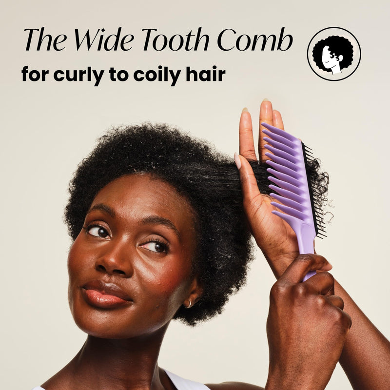 Tangle Teezer The Wide Tooth Comb for Curly Hair, Double-Sided Detangling Comb for All Hair Types, Wet and Dry Detangling, Lilac