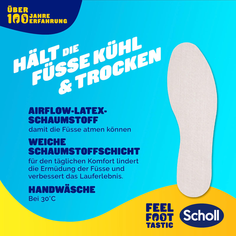 [Australia] - Scholl breathable insoles, extra thin, 1 pair 