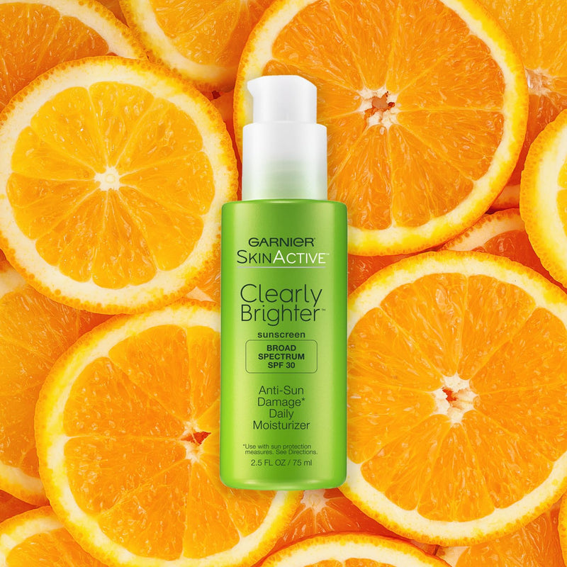 Garnier SkinActive Clearly Brighter SPF 30 Face Moisturizer with Vitamin C, 2.5 Fl Oz (75mL), 1 Count (Packaging May Vary) 2.5 Fl Oz (Pack of 1)