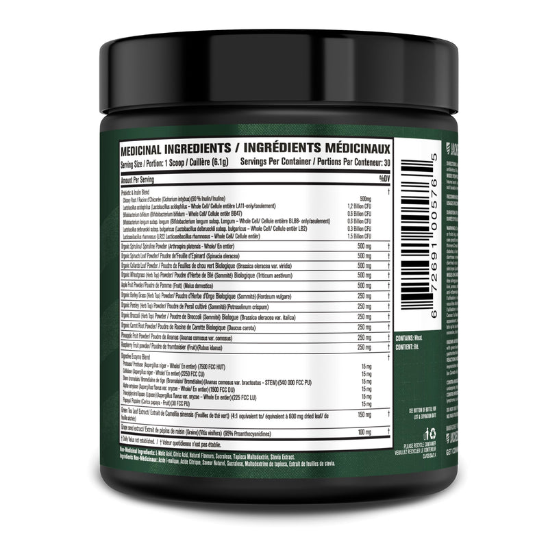 [Australia] - Jacked Factory Green Surge Green Superfood Powder- Keto Friendly Greens Drink w/Spirulina, Wheat & Barley Grass, Organic Greens - Green Tea Extract, Probiotics & Digestive Enzymes - Sour Apple 30 Servings (Pack of 1) 