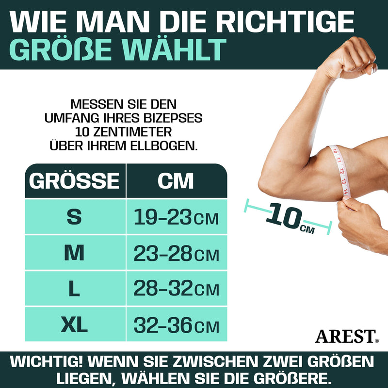 [Australia] - AREST elbow bandage with compression band - sporty elbow bandage - elbow bandages for men and women - elbow bandage for gym - elbow pads adjustable (XL) XL 