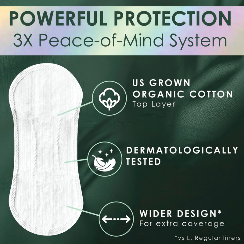 [Australia] - L. Ultra Thin Liners for Women, Regular Coverage, Organic Cotton Top Layer, Unscented Pantiliners, 100 Count 